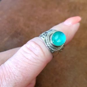 Sterling Silver and Moonstone Ring